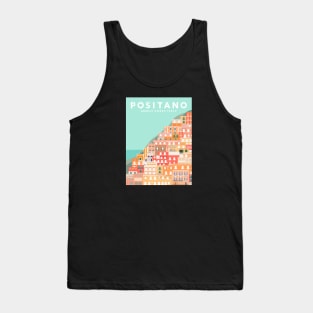 Positano, Amalfi Coast, Italy Travel Poster Tank Top